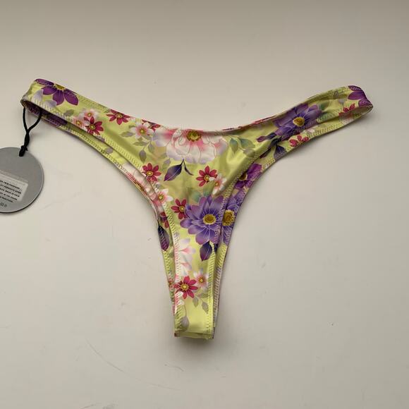 Sommer Swim VITORIA Flor du Sol Brazilian Bikini Bottoms Yellow Womens New Med - Picture 3 of 9